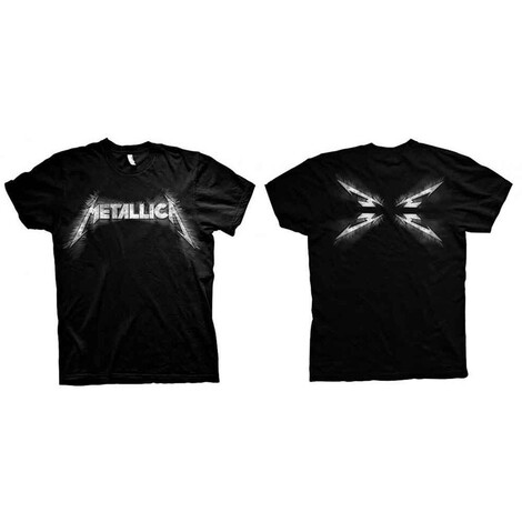 Metallica Unisex T-Shirt: Spiked (Black) (Back Print) - METTS20MB