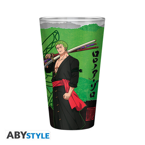 One Piece Large Glass 400ml Zoro - ABYVER297