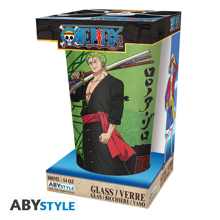 One Piece Large Glass 400ml Zoro - ABYVER297