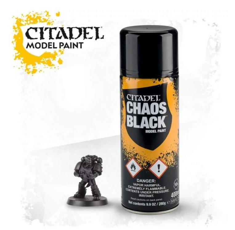 Citadel Spray - Colour: Chaos Black Spray 62-02