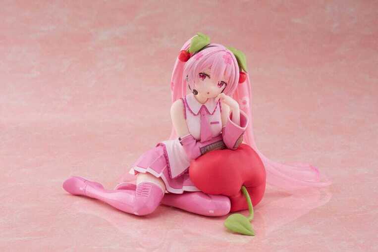 Hatsune Miku PVC Statue Desktop Cute Figure Sakura Miku Cherry Cushion Ver. 13 cm - TAPR451874500