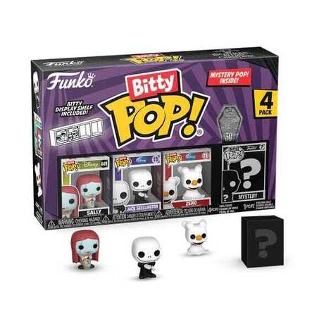 Funko Bitty POP! Disney: Nightmare Before Christmas - Sally, Jack Skellington, Zero & Chase Mystery 4-Pack Figures