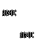 AC/DC Stud Earrings: Logo (Metal) - PE4