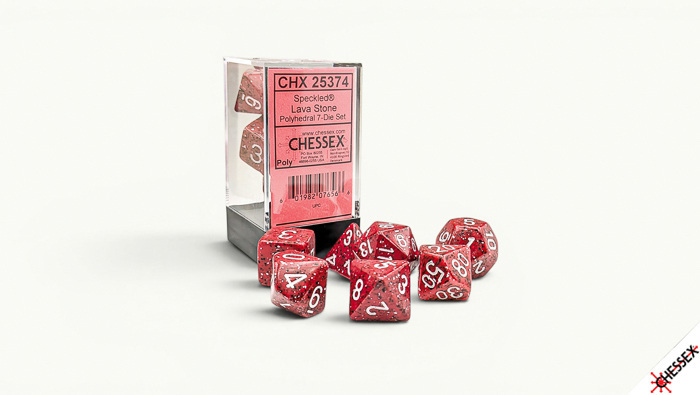 Chessex Speckled Lava Stone Polyhedral 7-Die Set - CSX25374