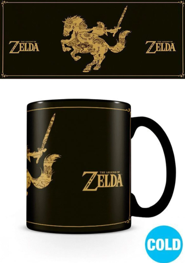 Legend of Zelda Heat Change Mug Silhouette and Map 315 ml - SCMG24878