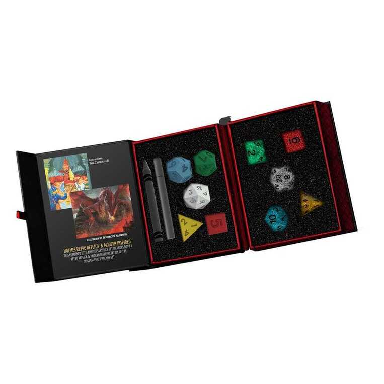 Dungeons & Dragons Dice Set 50th Anniversary: Then & Now (Holmes Retro Replica & Modern Holmes Inspired) - FNRL10963