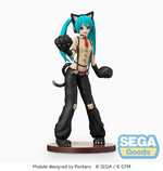 Hatsune Miku Project DIVA Arcade Future Tone SPM PVC Statue Hatsune Miku Kitty Cat 23 cm - SEGA44024