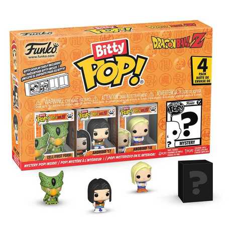 Funko Bitty POP! Dragon Ball - Cell, Android 17, Android 18 & Chase Mystery 4-Pack Figures