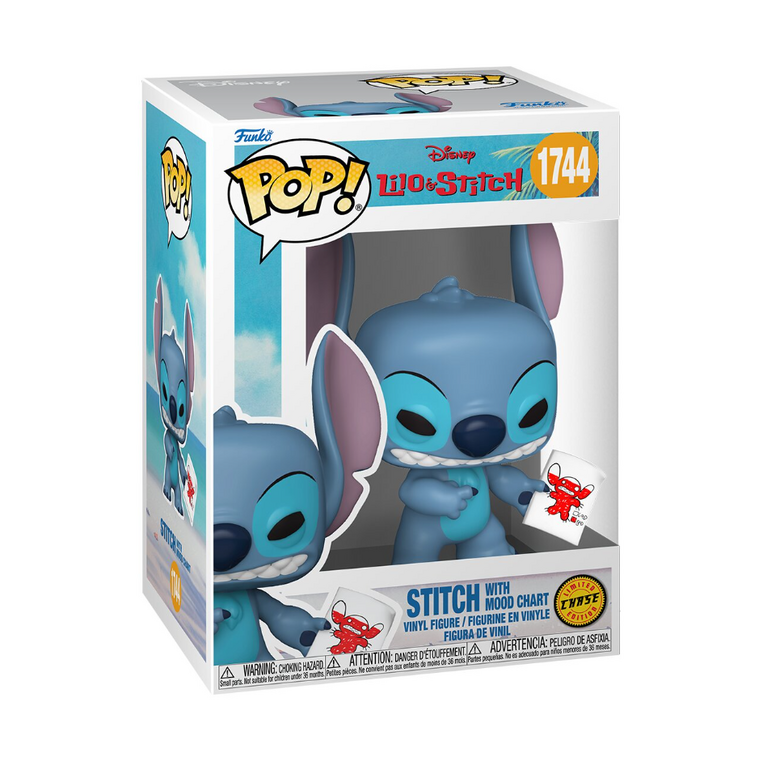 Funko Pop! Disney: Lilo & Stitch - Stitch with Mood Chart #1744 Vinyl Figure Chase