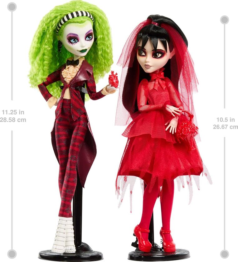 Monster High Skullector Beetlejuice And Lydia Collectible Dolls, Beetlejuice Beetlejuice 2-Pack - HYV96