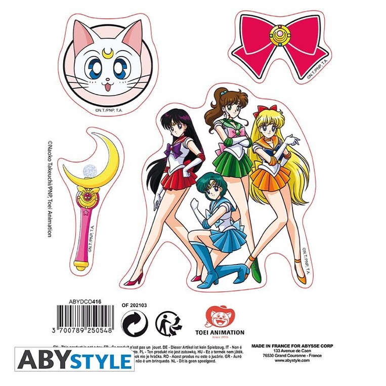 Sailor Moon -Stickers - 16x11cm/ 2 Sheets - Sailor Moon X5 - ABYDCO416
