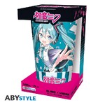 Hatsune Miku Large Glass 400ml Musical City - ABYVER291