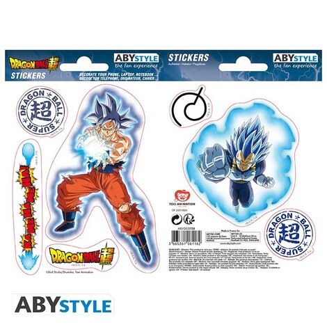 Dragon Ball Super Stickers 16x11cm/ 2 Sheets Goku & Vegeta - ABYDCO738