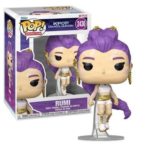 Funko Pop! Animation: K-Pop Demon Hunters - Rumi (Glows in The Dark) #2430 Vinyl Figure