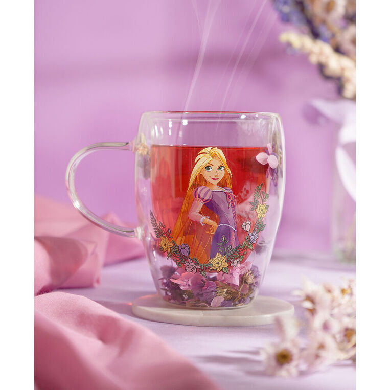 Disney Rapunzel Floral Decorative Glass Mug - 