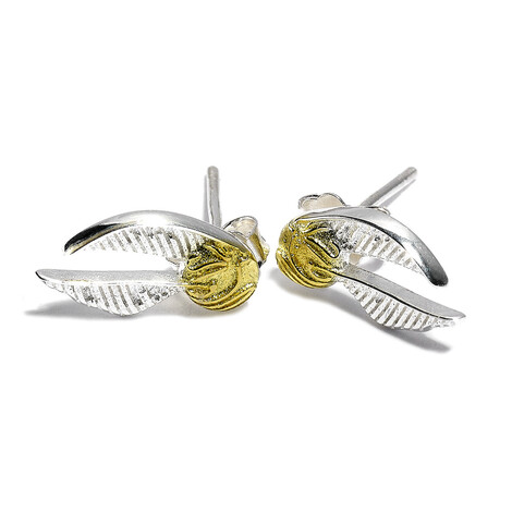 Harry Potter: Sterling Silver Golden Snitch Stud Earrings - SE0004