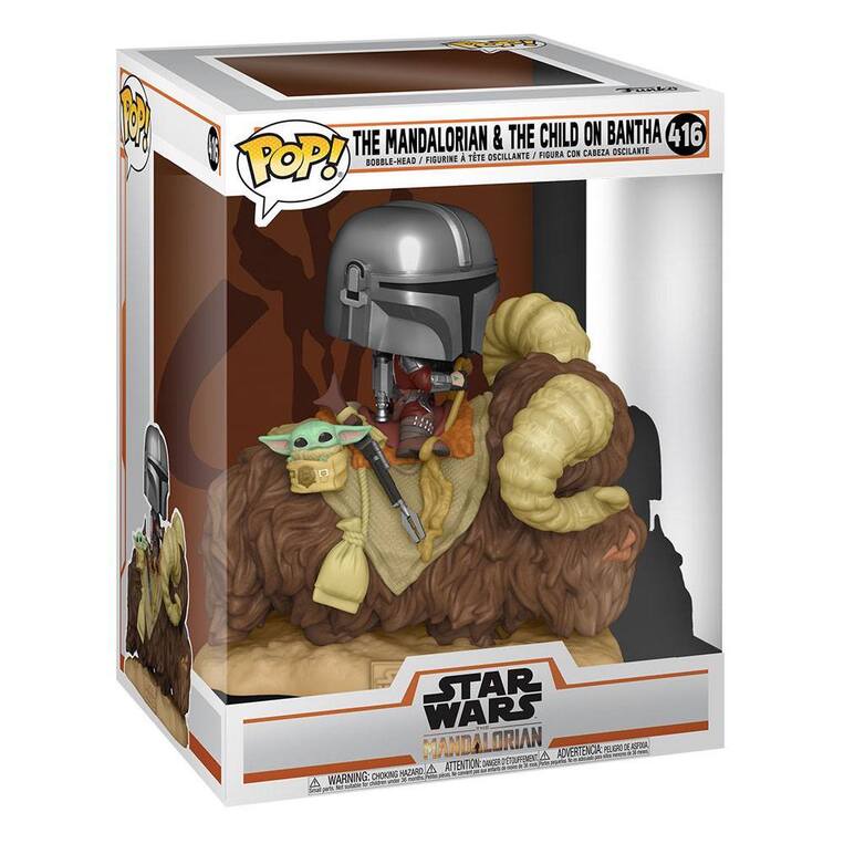 Funko Pop! Deluxe: The Mandalorian - The Mandalorian & The Child of Bantha #416
