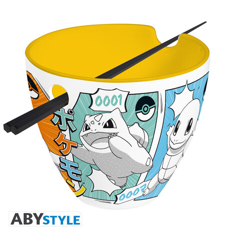 Pokémon Ramen Bowl with chopsticks Starters Manga - ABYBOL080