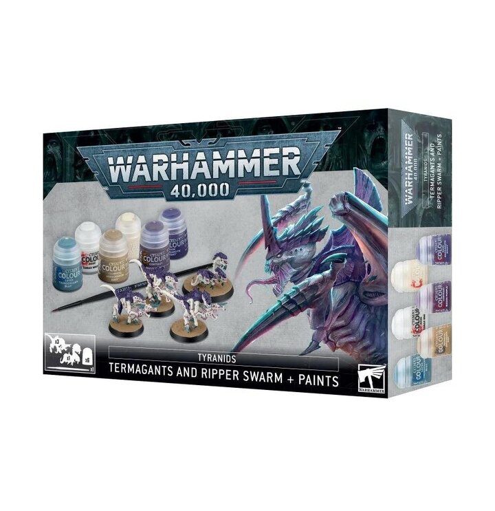 Warhammer 40000 - Tyranids: Termagants and Ripper Swarm + Paints Set 60-13