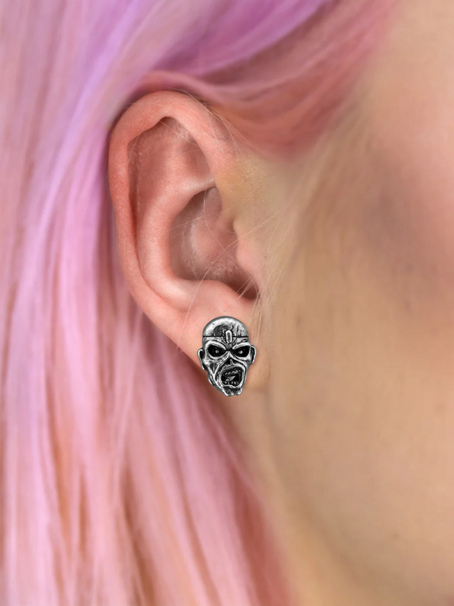 Iron Maiden Stud Earrings: Piece of Mind Eddie (Metal) - PE6