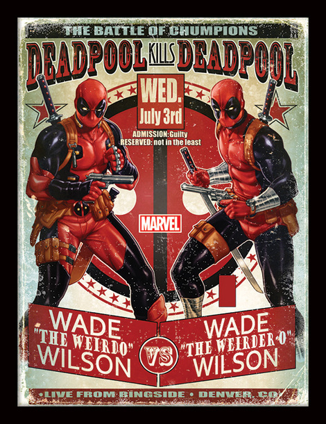 Marvel Comics Deadpool (Wade vs Wade) Wooden Framed 30 x 40cm - FP11673P