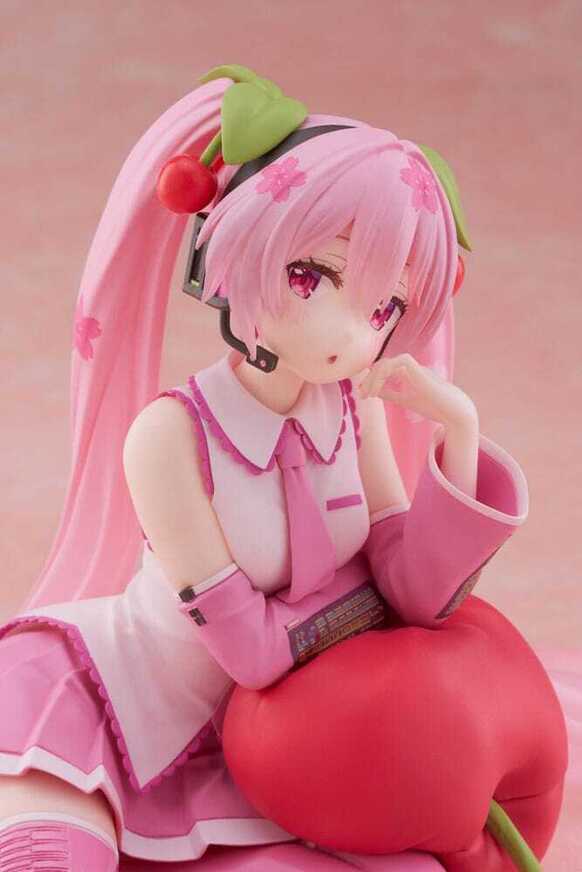 Hatsune Miku PVC Statue Desktop Cute Figure Sakura Miku Cherry Cushion Ver. 13 cm - TAPR451874500