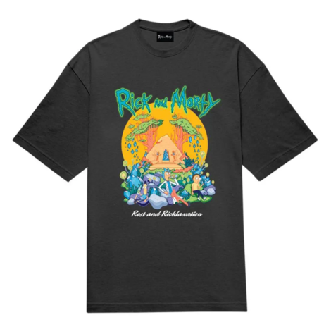 Rick & Morty T-Shirt Rest + Ricklaxtion - PCMTS627RNM