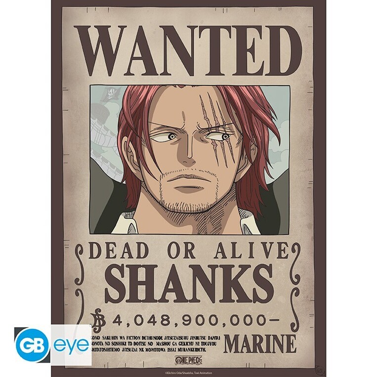 One Piece Set 2 Posters Chibi 52x38 Wanted Shanks & Blackbeardx4 - GBYDCO688