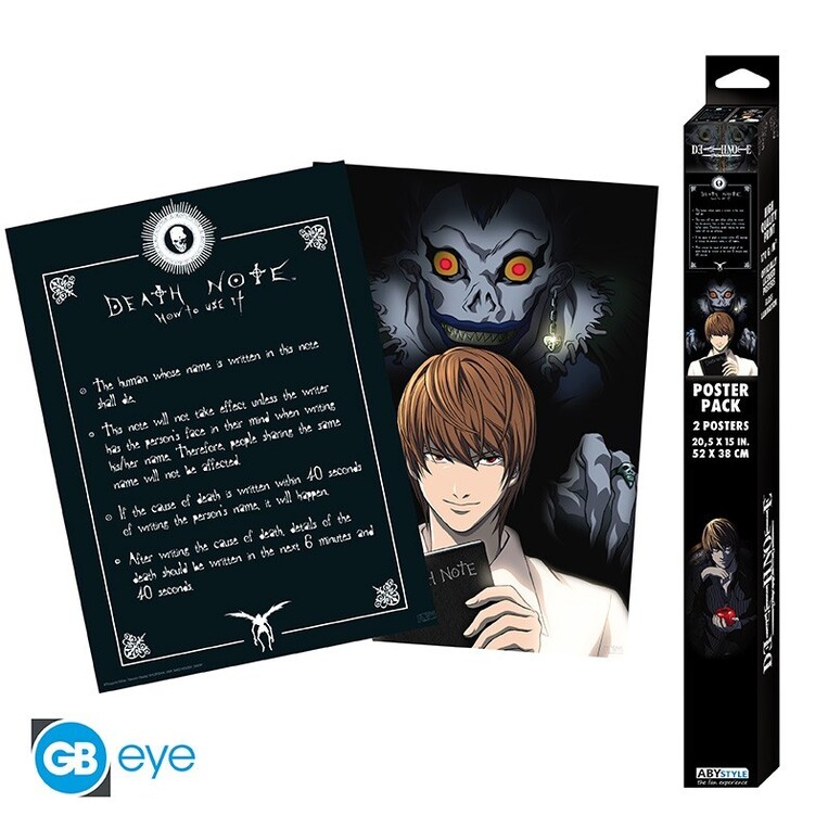 Death Note Set 2 Posters Chibi 52x38 Light & Death Note - ABYDCO862