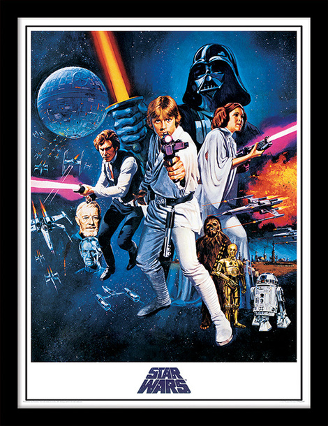 Star Wars A New Hope (One Sheet) Wooden Framed 30 x 40cm - FP11220P