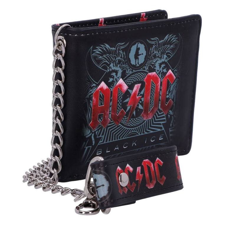 AC/DC Black Ice Logo Wallet with Chain - NEMN-B5520T1