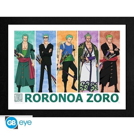 One Piece Wooden Framed print "Pirate Hunter Zoro" 30x40 - GBYDCO586
