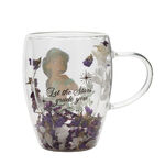Disney Princess Jasmine Floral Decorative Glass Mug - DI2331