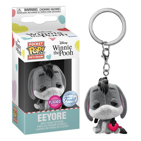Funko Pocket POP! Keychain Winnie the Pooh - Eeyore (Flocked) Figure (Exclusive)