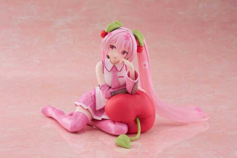 Hatsune Miku PVC Statue Desktop Cute Figure Sakura Miku Cherry Cushion Ver. 13 cm - TAPR451874500