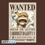 One Piece T-shirt Men Chocolate Wanted Luffy - ABYTEX847- XL