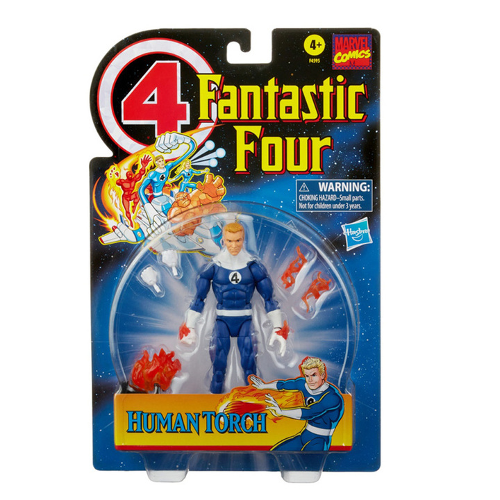 Marvel Legends Fantastic Four : Retro Collection - Johnny Storm Figure (15Cm) - F4595