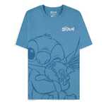 Lilo & Stitch T-Shirt Hugging Stitch (light blue) - TS350883DNY- XL