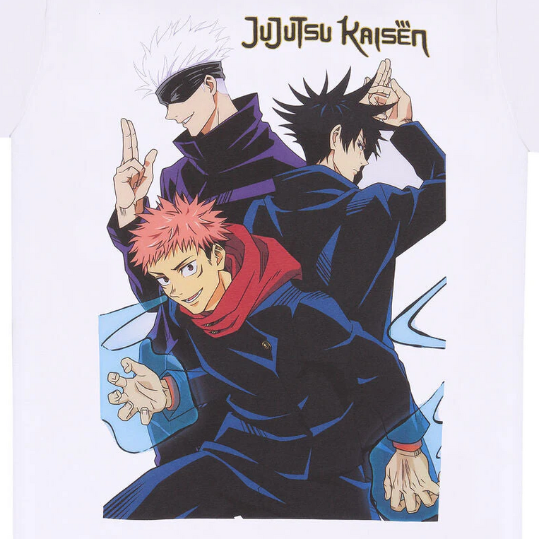 Jujutsu Kaisen - Trio White T-Shirt - JUK03200TSW