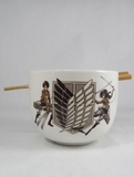 Attack on Titan Ramen Bowl with Chopsticks Survey Corps 414 ml - BWL-36038