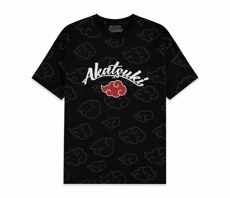 Naruto Shippuden Akatsuki All Over Short Sleeved T-shirt - TS845876NRS- S