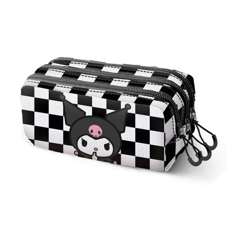 Kuromi Hello Kitty triple Pencil Case - KMN08716