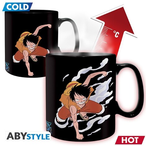 One Piece - Mug Heat Change - 460 ml (ceramic) - Luffy & Ace - ABYMUGA443