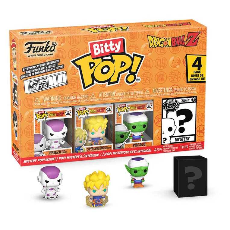 Funko Bitty POP! Dragon Ball - Frieza, Super Saiyan Son Goku, Piccolo & Chase Mystery 4-Pack Figures