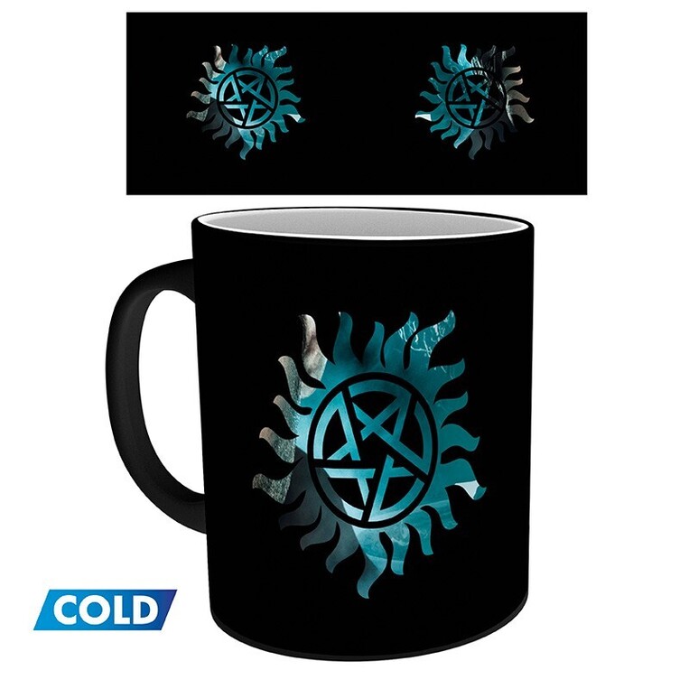 Supernatural Mug Heat Change 320ml Sam And Dean Symbol - MGH0072