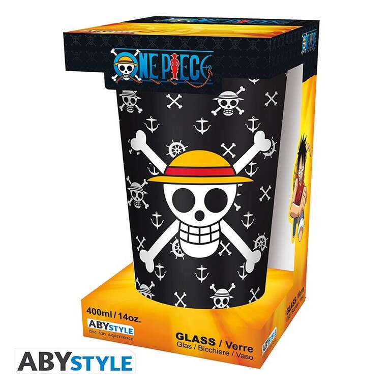 One Piece Large Glass 400ml Luffy - ABYVER167
