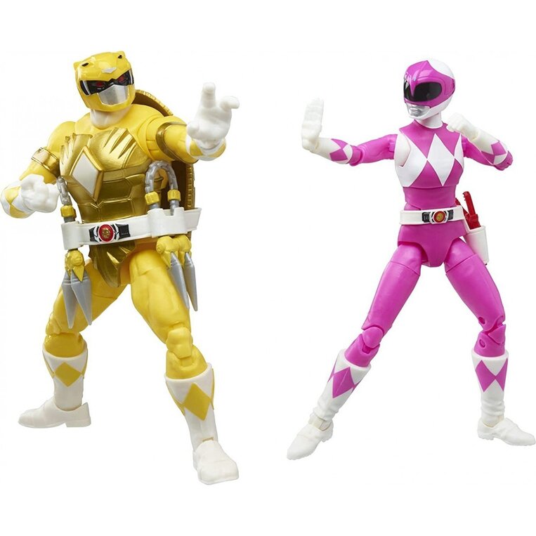 Power Rangers X Teenage Mutant Ninja Turtles Michelangelo Yellow Ranger and April O'Neil Pink Ranger - F2967