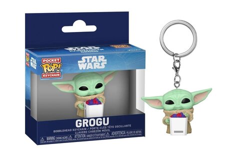 Funko Pocket POP! Μπρελόκ Star Wars: The Mandalorian & Grogu - Grogu With Snack 
