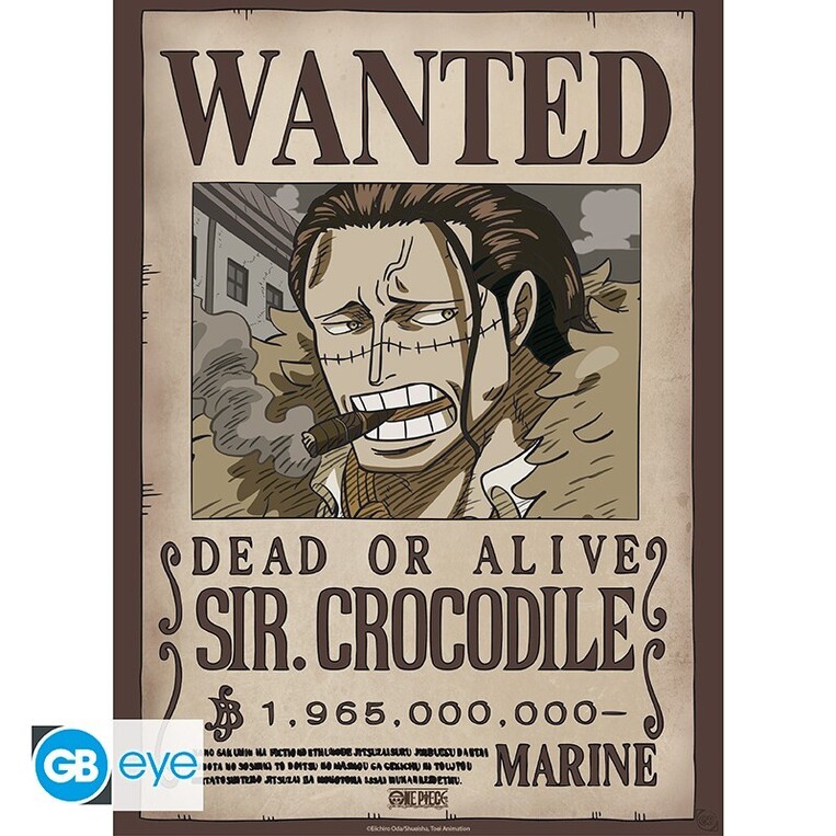 One Piece Poster Chibi 52x38 Wanted Crocodile Wano - GBYDCO640