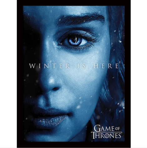 Game of Thrones (Winter is Here Daenerys) Wooden Framed Print (30x40) - FP12127P